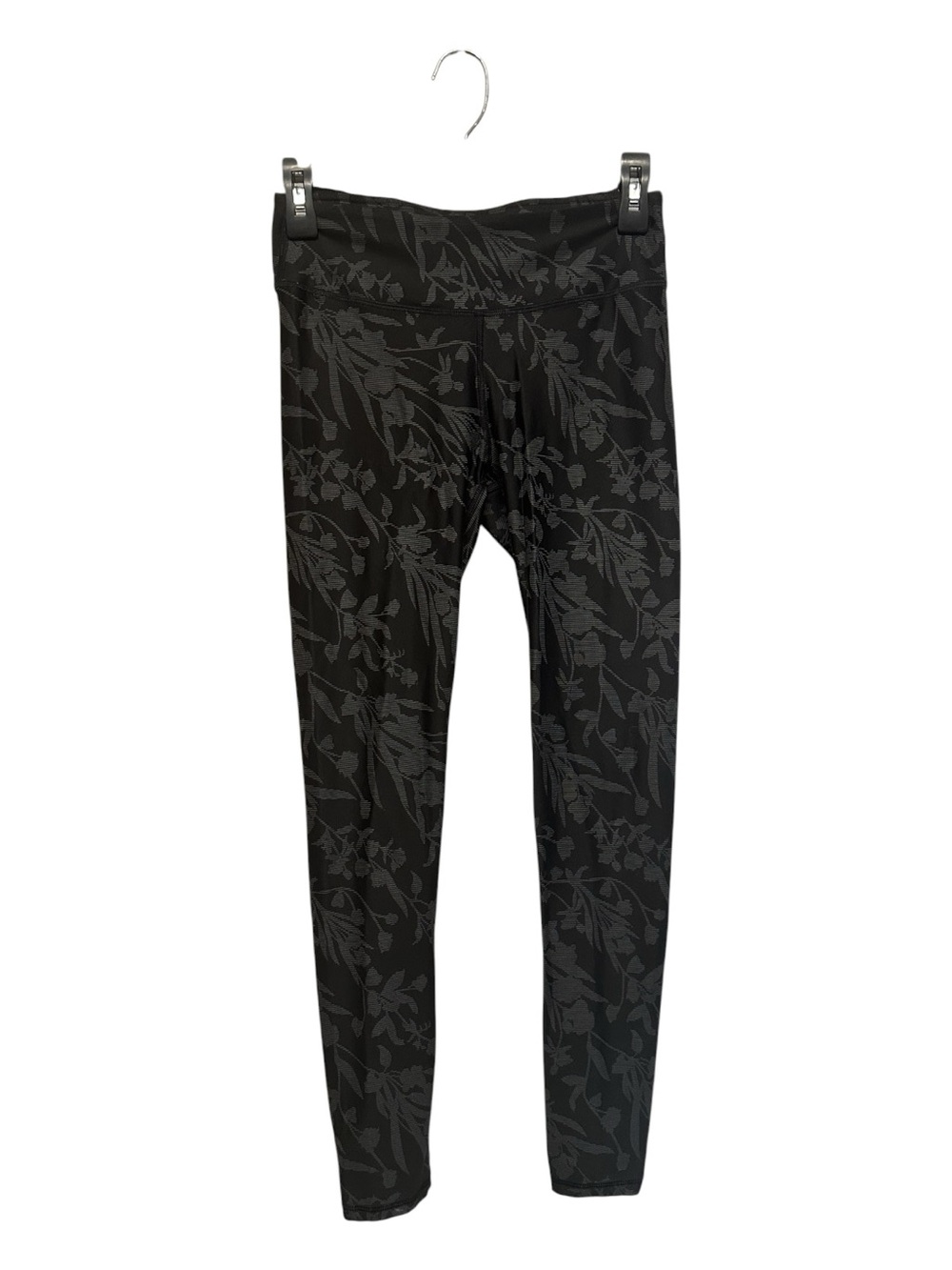 Fabletics Black & Grey Floral Leggings Size XS